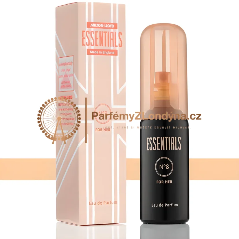 Essentials No. 8 dámská parfémová voda 50ml - flakon a krabička Milton-Lloyd