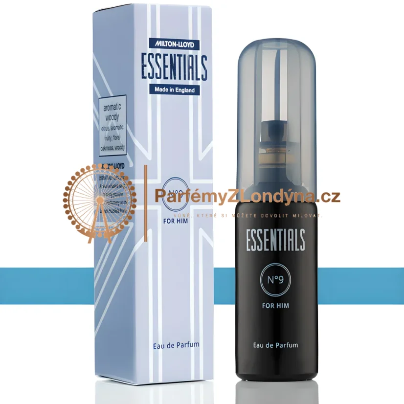 Essentials No. 9 pánská toaletní voda 50ml - flakon a krabička Milton-Lloyd