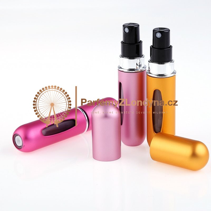 Cestovní rozprašovač na parfém REFILL 5 ml - Barva: Růžově červená