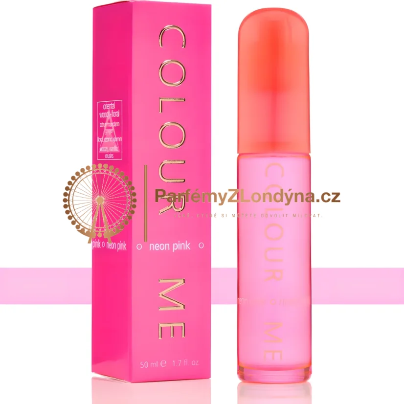 Colour Me Neon Pink dámská parfémová voda 50ml - flakon a krabička Milton-Lloyd