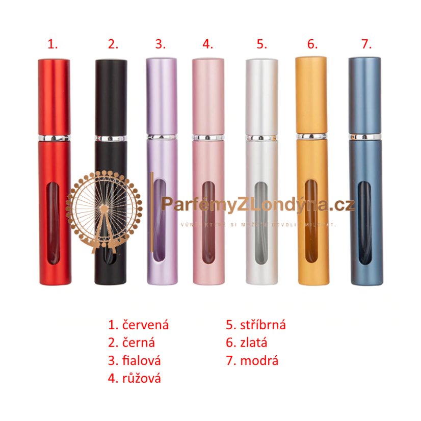 Cestovní flakon na parfém CACIFER 5 ml - Barva: Fialová