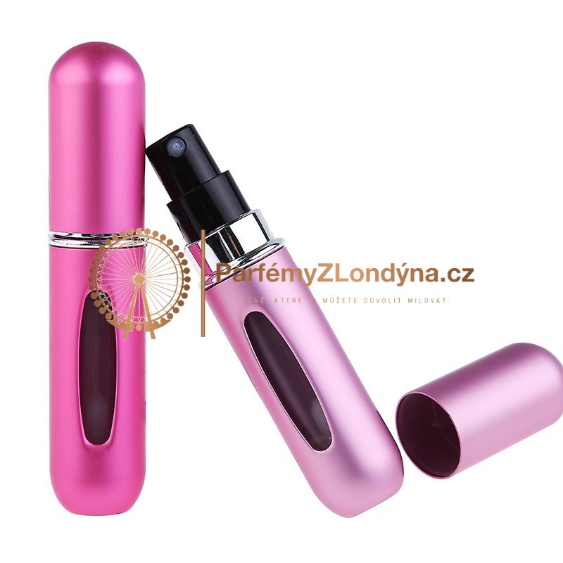 Cestovní rozprašovač na parfém REFILL 5 ml - Barva: Růžově červená