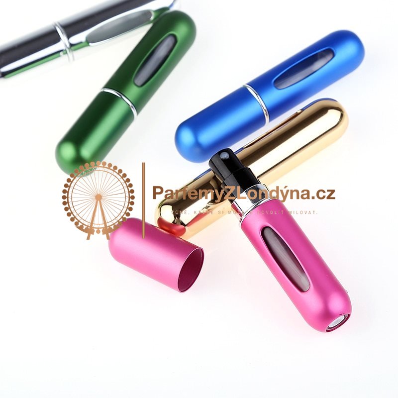 Cestovní rozprašovač na parfém REFILL 5 ml - Barva: Růžově červená