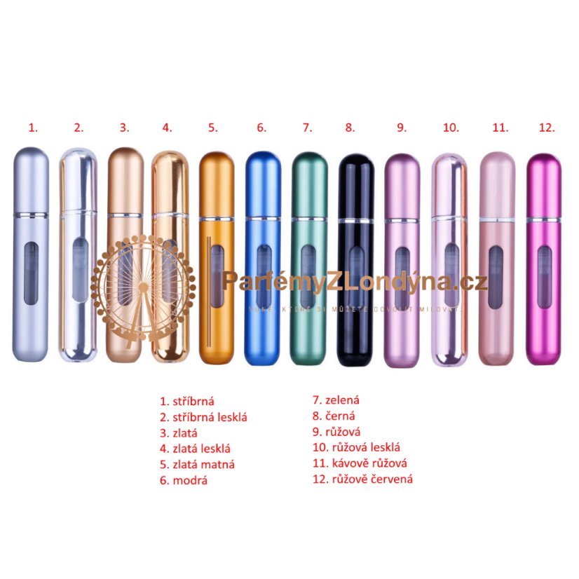 Plnitelný flakon na parfém REFILL 8 ml - Barva: Modrá