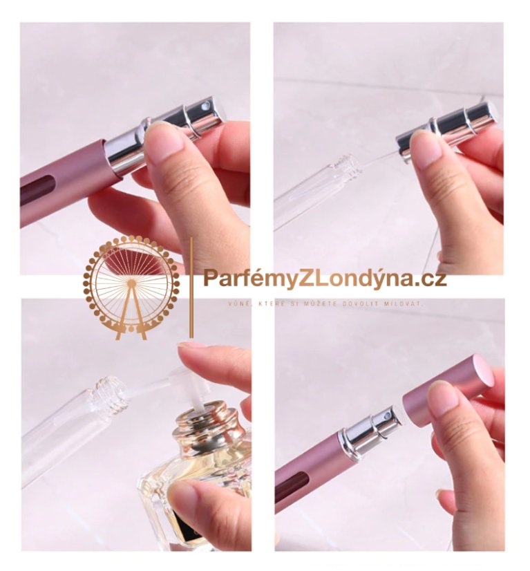 Cestovní flakon na parfém CACIFER 5 ml - Barva: Fialová