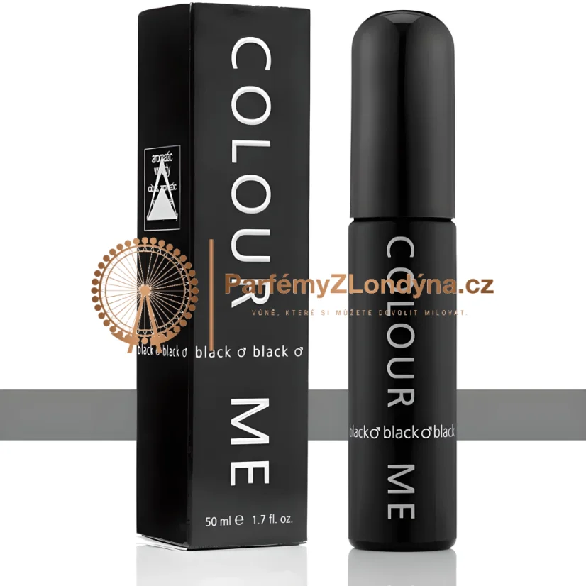 Colour Me Black pánská toaletní voda 50ml - flakon a krabička Milton-Lloyd