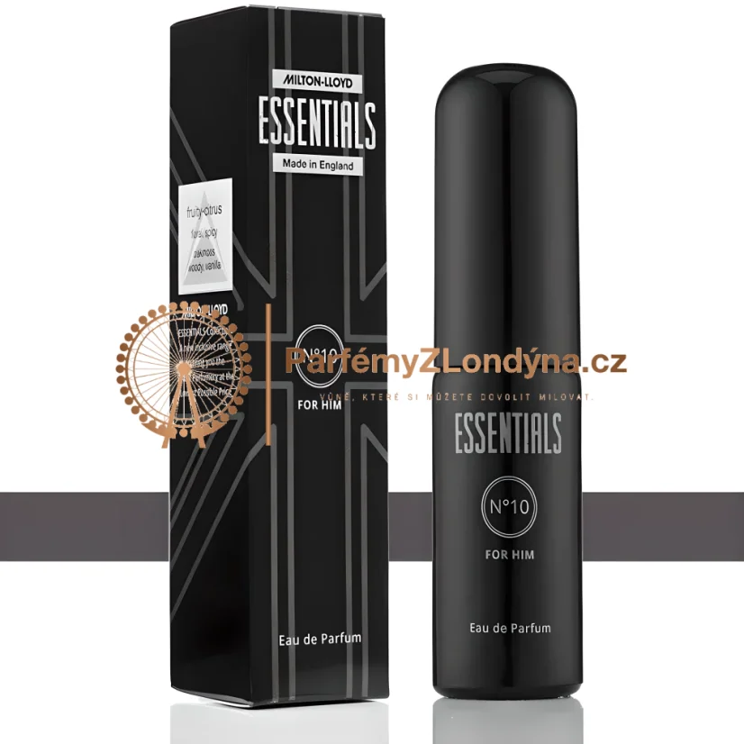 Essentials No. 10 pánská toaletní voda 50ml - původní  flakon a krabička Milton-Lloyd
